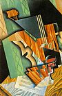 Juan Gris Violin and Glass painting